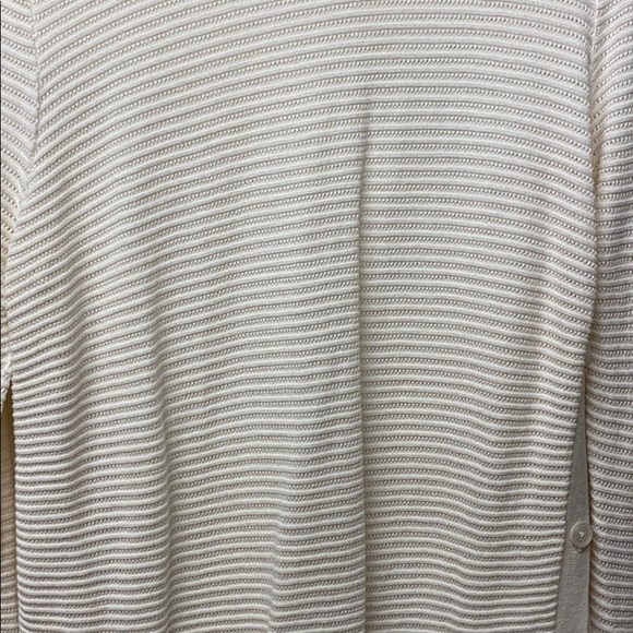White LOFT Sweater with Side Button Detail - Picture 3 of 5